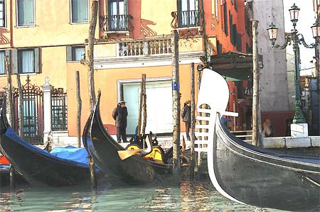Waiting in Venice : Digital Paintings : Sue Bloom - Digital Collage and Digital Painting