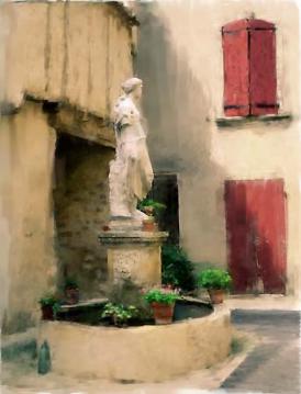 Les Bastides de Jordan, France : Digital Paintings : Sue Bloom - Digital Collage and Digital Painting