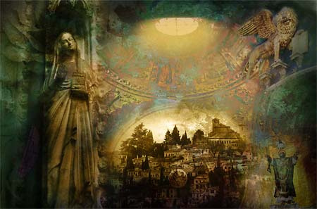 Holy City : Digital Collage : Sue Bloom - Digital Collage and Digital Painting
