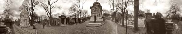 Cimetiere du Pere Lachaise, Paris, France : Panoramas : Sue Bloom - Digital Collage and Digital Painting