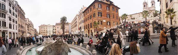 Spanish Steps, Rome, Italy : Panoramas : Sue Bloom - Digital Collage and Digital Painting