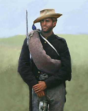 Civil War Re-enactor : Digital Paintings : Sue Bloom - Digital Collage and Digital Painting