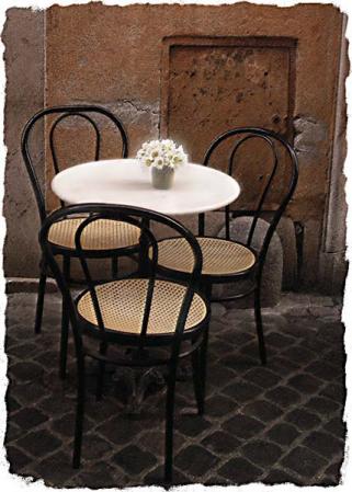 Roman Cafe Table : Digital Paintings : Sue Bloom - Digital Collage and Digital Painting