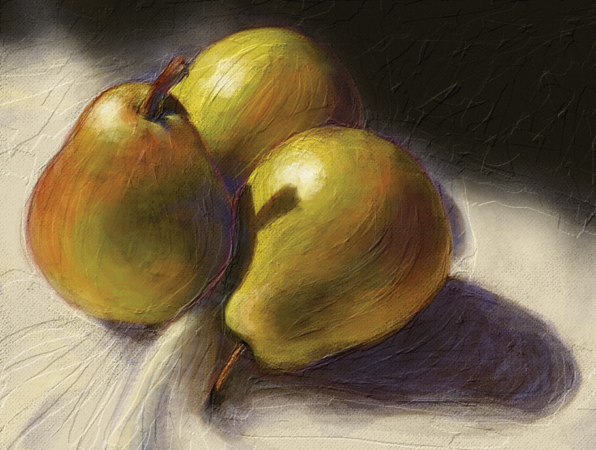 Pears : Digital Paintings : Sue Bloom - Digital Collage and Digital Painting