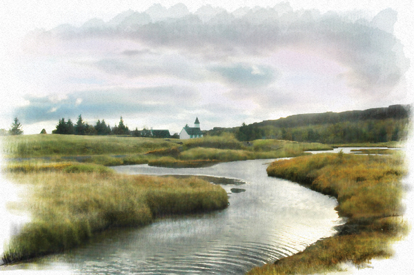Iceland : Digital Paintings : Sue Bloom - Digital Collage and Digital Painting