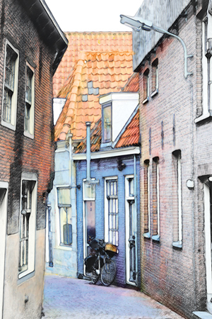 Dutch Lane : Digital Paintings : Sue Bloom - Digital Collage and Digital Painting