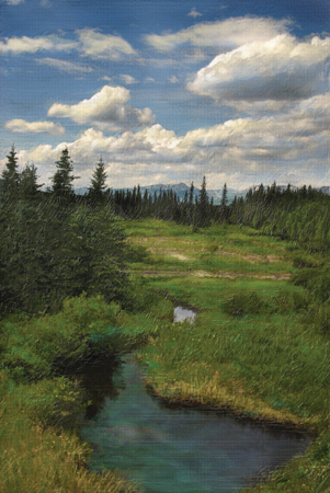 Alaskan Vista : Digital Paintings : Sue Bloom - Digital Collage and Digital Painting
